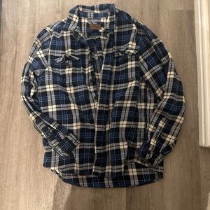 Orvis Blue and White Plaid Men's Shirt Jacket